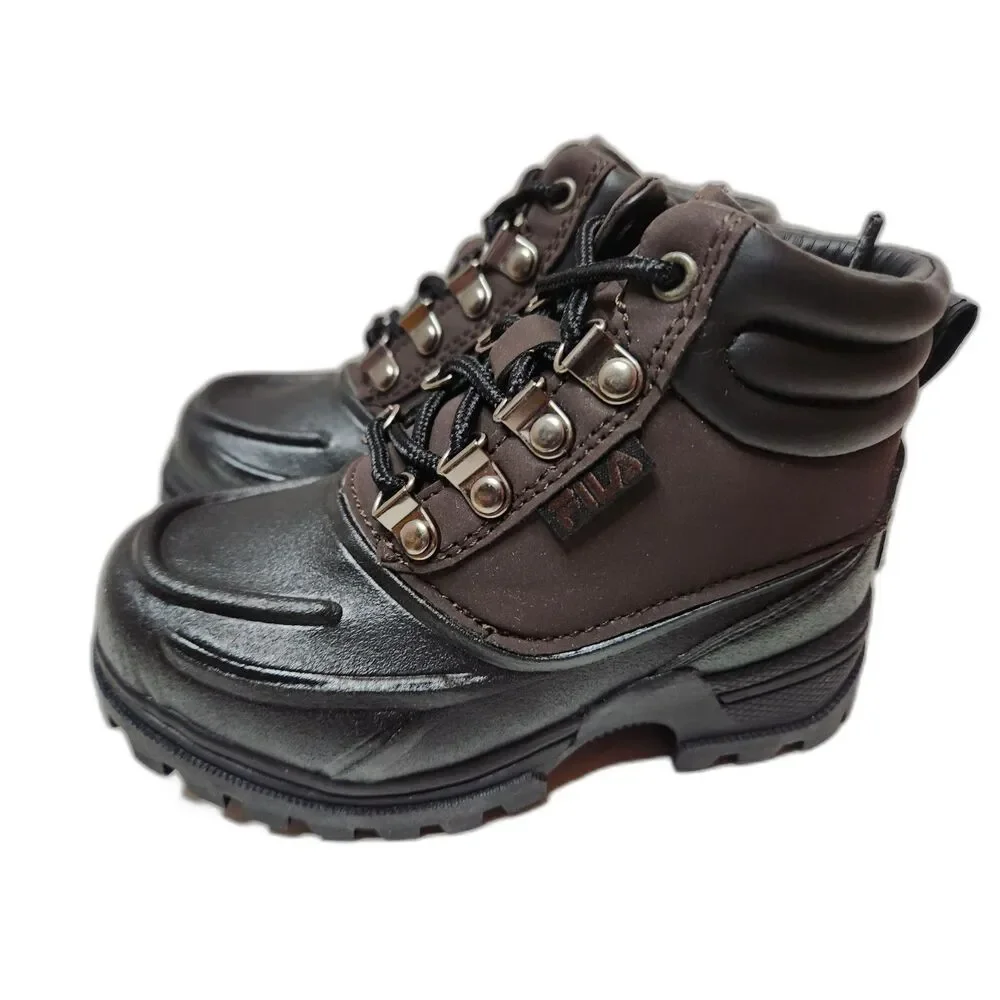 Fila WeatherTec Hiking Shoes Little Kids Size 11 Espresso/Black